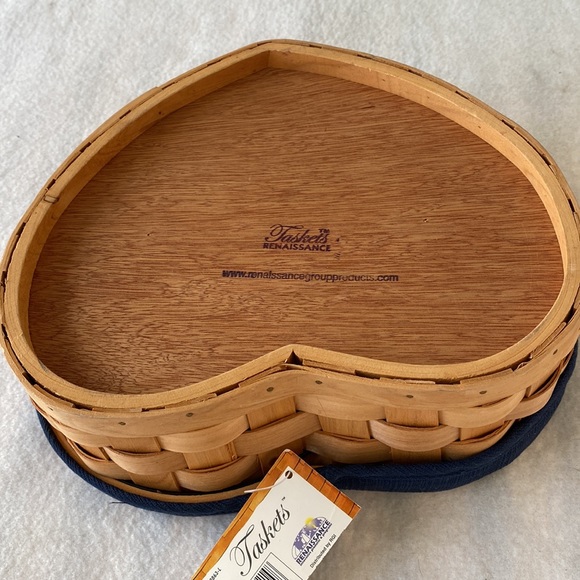 Taskets Renaissance Basket Large Heart Shape NWT - Picture 5 of 11